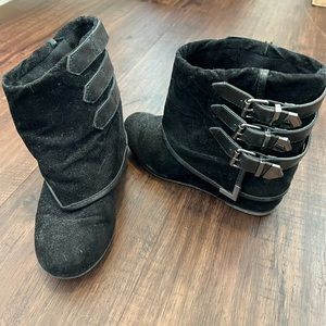 Aldo Black Booties with Hidden Heel